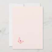 バタフライパンパスグラスピンクローズブライダルシャワー 招待状 (裏面)