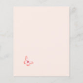 バタフライパンパスバジェットブライダルシャワー招待 (裏面)