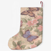 バタフライパーソナライズされたクリスマスストッキング スモールクリスマスストッキング (裏面)