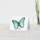 バタフライパーソナライズされたサンキューカード サンキューカード (正面)