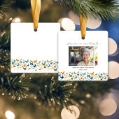 バタフライパーソナライズされたスクエアオーナメント セラミックオーナメント