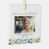 バタフライパーソナライズされたスクエアオーナメント- 2枚 セラミックオーナメント (右)