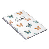 バタフライパーソナライズされたノート ノートブック (右側)