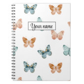 バタフライパーソナライズされたノート ノートブック (正面)