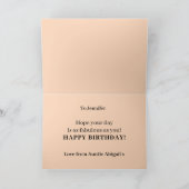 バタフライパーソナライズされたハッピーバースデー カード (内部)