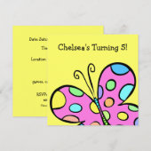 バタフライパーティ 招待状 (正面/裏面)