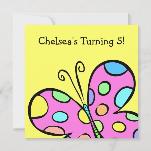 バタフライパーティ 招待状 (正面)