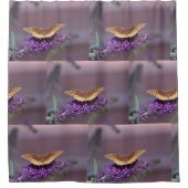 バタフライパープルソフトネス シャワーカーテン (正面)