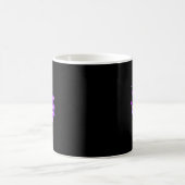 バタフライパープルリボンヒマワリ過剰摂取 コーヒーマグカップ (中央)