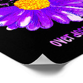 バタフライパープルリボンヒマワリ過剰摂取 ポスター (角)