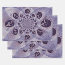 バタフライパープルヴィンテージ抽象芸術ヒッパイボホ