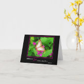 バタフライパープル縁どLDSノテカード カード (黄色い花)