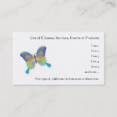 バタフライビジネスカード – インタラクティブテンプレート 名刺 (裏面)