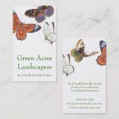 バタフライビジネスカード – ランドスケーターとガーデナー 名刺 (正面/裏面)