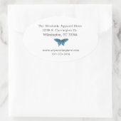 バタフライビジネス工芸品店プロモーションメーラー 楕円形シール (バッグ)