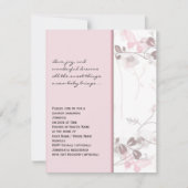 バタフライビジョンインピンクベビーシャワー招待状 招待状 (正面)