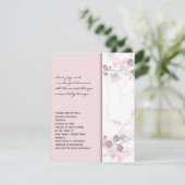 バタフライビジョンインピンクベビーシャワー招待状 招待状 (スタンド正面)