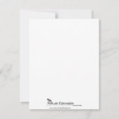 バタフライビジョンインピンクベビーシャワー招待状 招待状 (裏面)