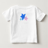 バタフライビスカス ハワイアン ヒビスカスと蝶 ベビーTシャツ (裏面)