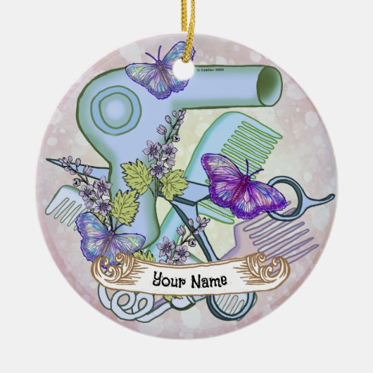 バタフライビューティシャン セラミックオーナメント (正面)