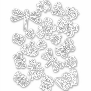 バタフライビーバグ及びカブトムシ虫シール シール