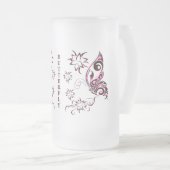 バタフライビールグラス フロストグラスビールジョッキ (正面右)