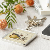 バタフライビー果実昆虫イラストレーション キーホルダー (側面)