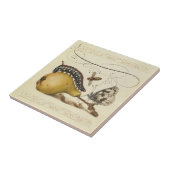 バタフライビー果実昆虫イラストレーション タイル (側面)