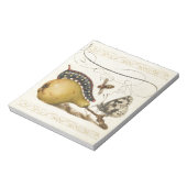 バタフライビー果実昆虫イラストレーション ノートパッド (回転)