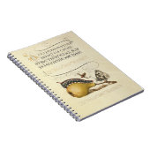 バタフライビー果実昆虫イラストレーション ノートブック (右側)