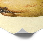 バタフライビー果実昆虫イラストレーション ポスター (角)