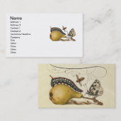 バタフライビー果実昆虫イラストレーション 名刺 (正面/裏面)