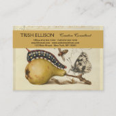 バタフライビー果実昆虫イラストレーション 名刺 (正面)