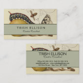 バタフライビー果実昆虫イラストレーション 名刺 (正面/裏面)