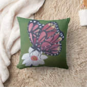 バタフライピローグリーン クッション (ブランケット)