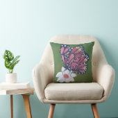 バタフライピローグリーン クッション (椅子)