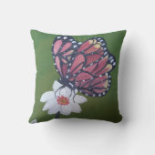 バタフライピローグリーン クッション (裏面)