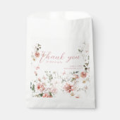 バタフライピンクのフローラ赤ちゃんシャワー フェイバーバッグ (正面)