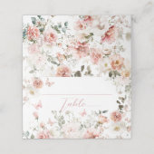 バタフライピンクのフローラ赤ちゃんシャワー プレイスカード (外部開封)