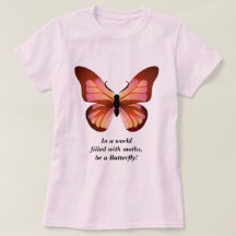 バタフライピンクオレンジ色のブラックグラフィックである