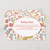 バタフライピンクグリーン結婚ズ詳細 エンクロージャーカード (正面/裏面)