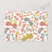 バタフライピンクグリーン結婚ズ詳細 エンクロージャーカード (裏面)