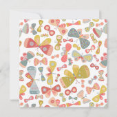 バタフライピンクグリーン結婚ズ 招待状 (裏面)