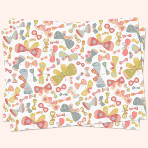 バタフライピンクグリーン 薄葉紙