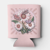 バタフライピンクデイジークーラーボックス 缶クーラー (裏面)