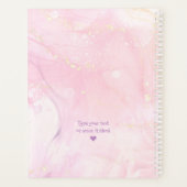 バタフライピンクパープルカラフルフローラガーリー名 プランナー手帳 (裏面)