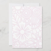 バタフライピンクベビーシャワー招待状 招待状 (裏面)