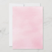 バタフライピンクベビーシャワー招待状 招待状 (裏面)