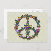 バタフライピースシンボル ポストカード (正面/裏面)