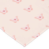 バタフライピーチバラ金ゴールドピンク テーブルクロス (アングル)